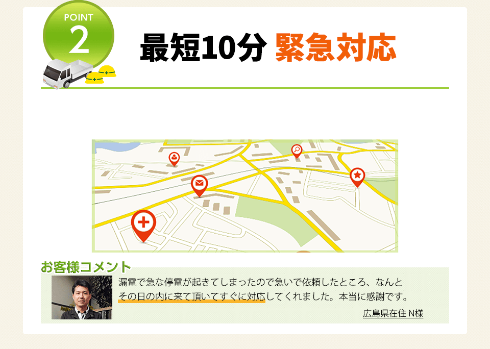 POINT2 最短即日 緊急対応