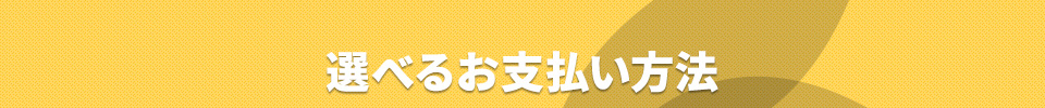 選べるお支払方法